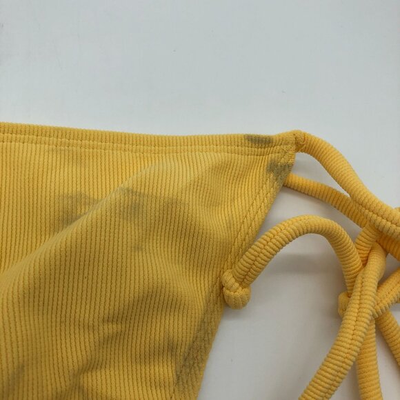Salt & Cove Yellow Ribbed Bikini Bottoms With Side Tie Size L - Picture 8 of 11